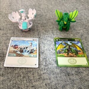 Exciting Dragonoid and Pincitaur Bakugan Card Set - Green and White